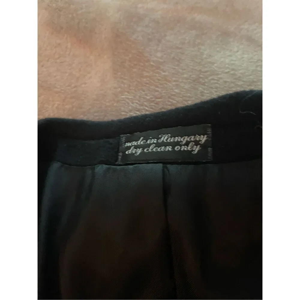 Men’s Black Wool Blend Camel Hair Sports Coat Size 44